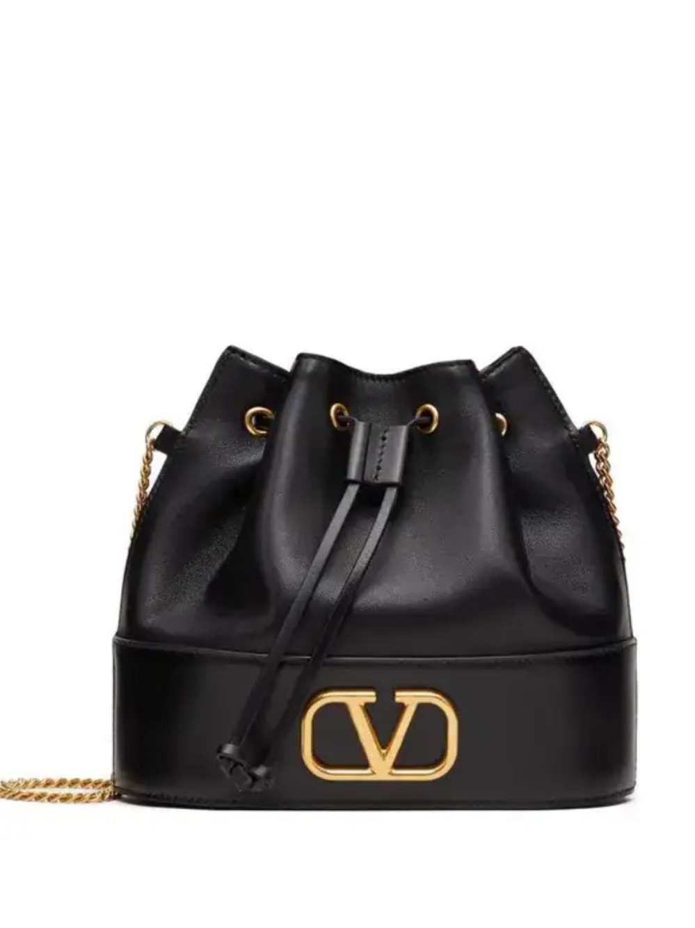 Valentino Garavani VLogo Signature mini bucket bag in nappa leather.